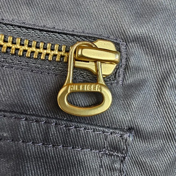 Tommy Hilfiger Women's Navy Waxed Utility Jacket With Cinchable Waist - Picture 12 of 12